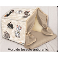 cuccia per gatto casetta design antigraffio