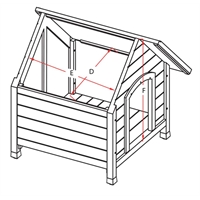 Casetta per cani in legno - L 