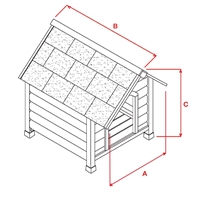 Casetta per cani in legno - L 