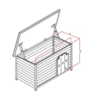 Cuccia per cani in legno tetto piano - L